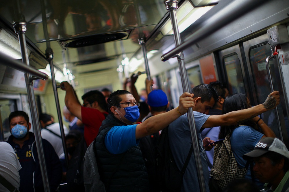 A passenger wears a protective mask, which was declared mandatory inside trains and subway stations, as a measure to contain the spread of the coronavirus disease in Mexico City April 17, 2020. u00e2u20acu201d Reuters pic