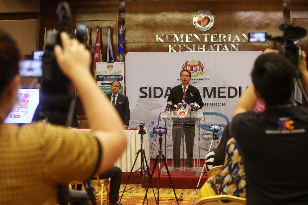 Health director-general Datuk Dr Noor Hisham Abdullah speaks during a press conference on Covid-19 in Putrajaya April 9, 2020. u00e2u20acu201d Picture by Choo Choy May