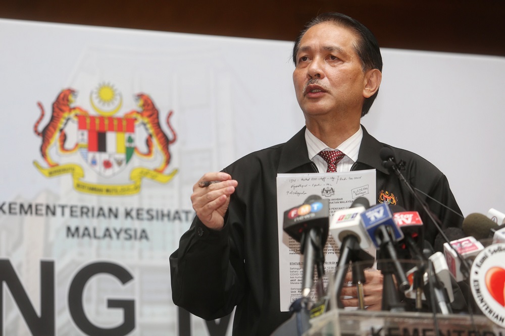Health director-general Datuk Dr Noor Hisham Abdullah at a press conference in Putrajaya April 13, 2020. u00e2u20acu201d Picture by Choo Choy May