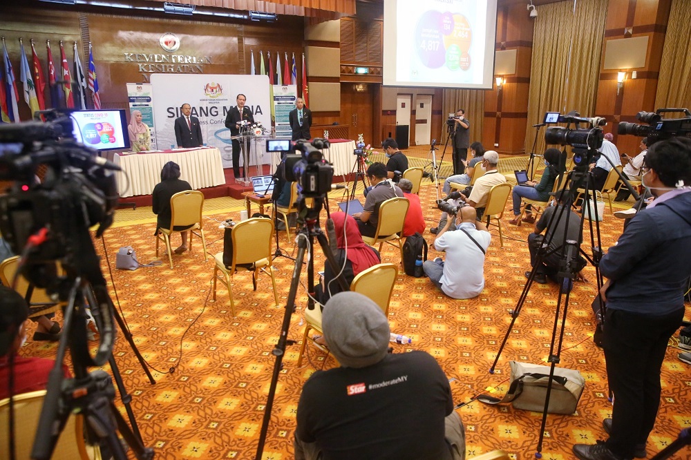 Health director-general Datuk Dr Noor Hisham Abdullah at a press conference in Putrajaya April 13, 2020. u00e2u20acu201d Picture by Choo Choy May
