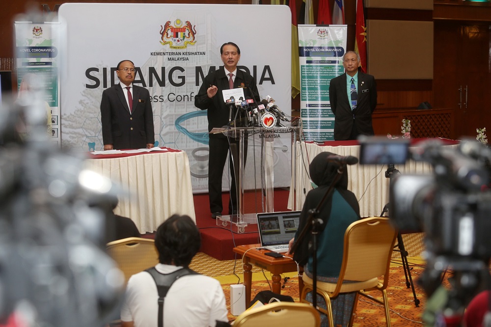 Health director-general Datuk Dr Noor Hisham Abdullah at a press conference in Putrajaya April 13, 2020. u00e2u20acu201d Picture by Choo Choy May