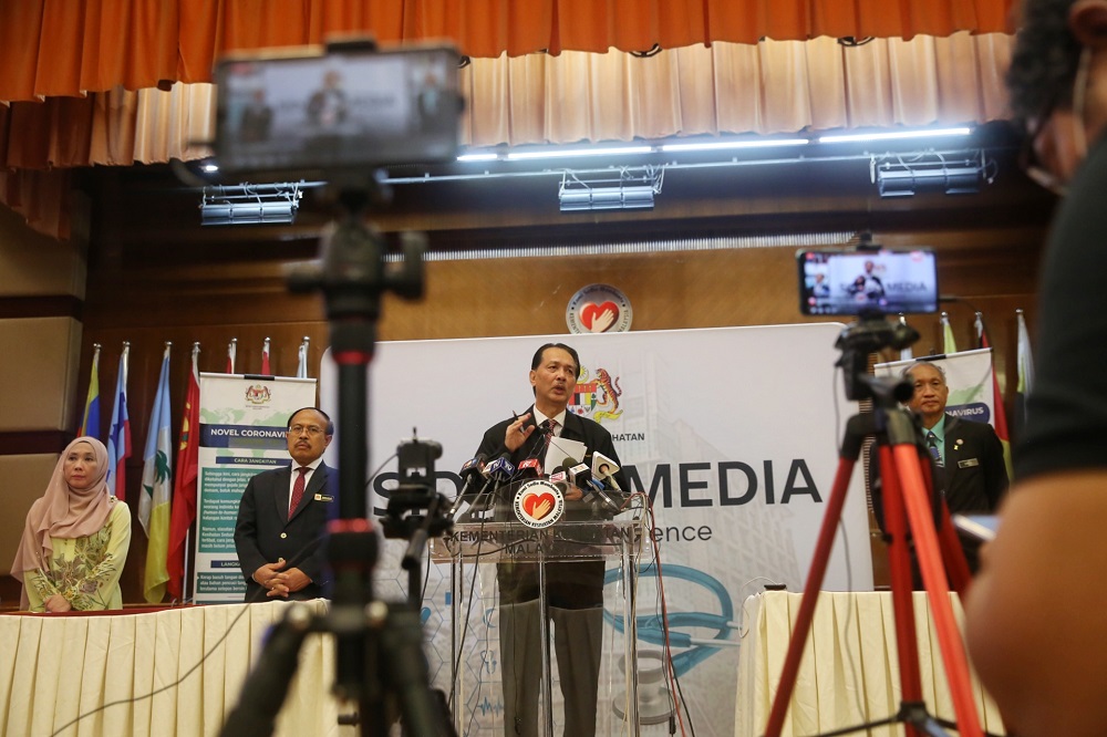 Health director-general Datuk Dr Noor Hisham Abdullah at a press conference in Putrajaya April 13, 2020. u00e2u20acu201d Picture by Choo Choy May