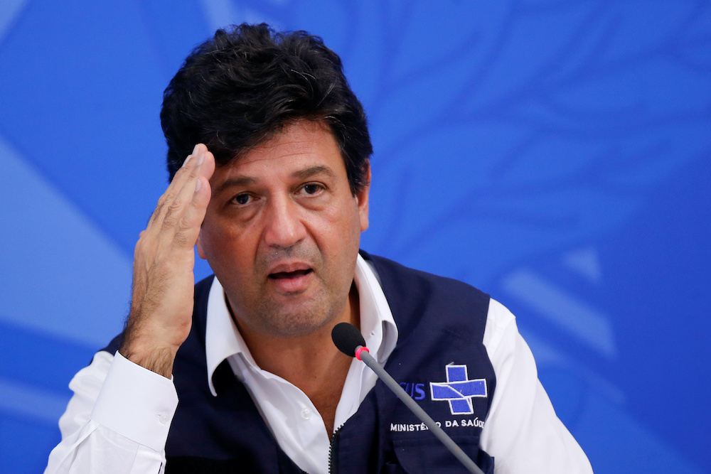 Brazil's Minister of Health Luiz Henrique Mandetta gestures during a news conference, amid the coronavirus disease (Covid-19) outbreak in Brasilia, Brazil April 8, 2020. u00e2u20acu201d Reuters pic