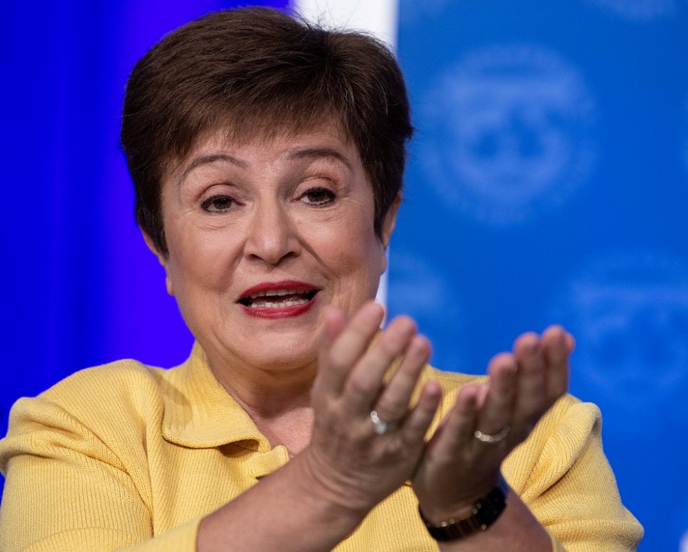 IMF Managing Director Kristalina Georgieva speaks at a press briefing in Washington March 4, 2020. u00e2u20acu201d AFP pic