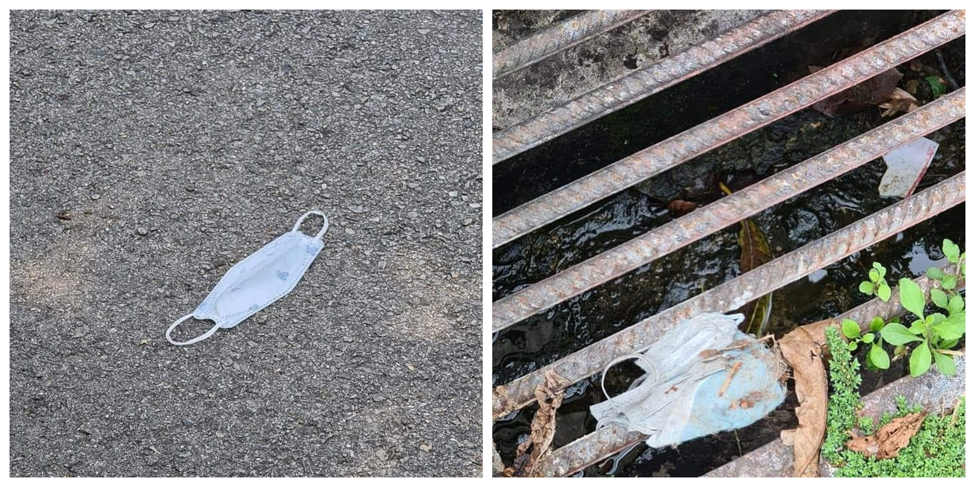 Dispose your face masks and gloves properly to avoid it being carried into rivers and sea. — Photo courtesy of Facebook/ Selangor Maritime Gateway