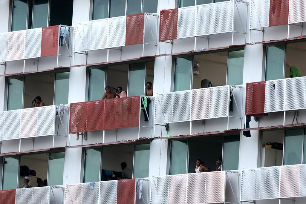 The Sungei Tengah Lodge at 500 Old Choa Chu Kang Road. It had previously been declared an isolation area by the authorities after a spike of Covid-19 cases there. u00e2u20acu201d TODAY PIC