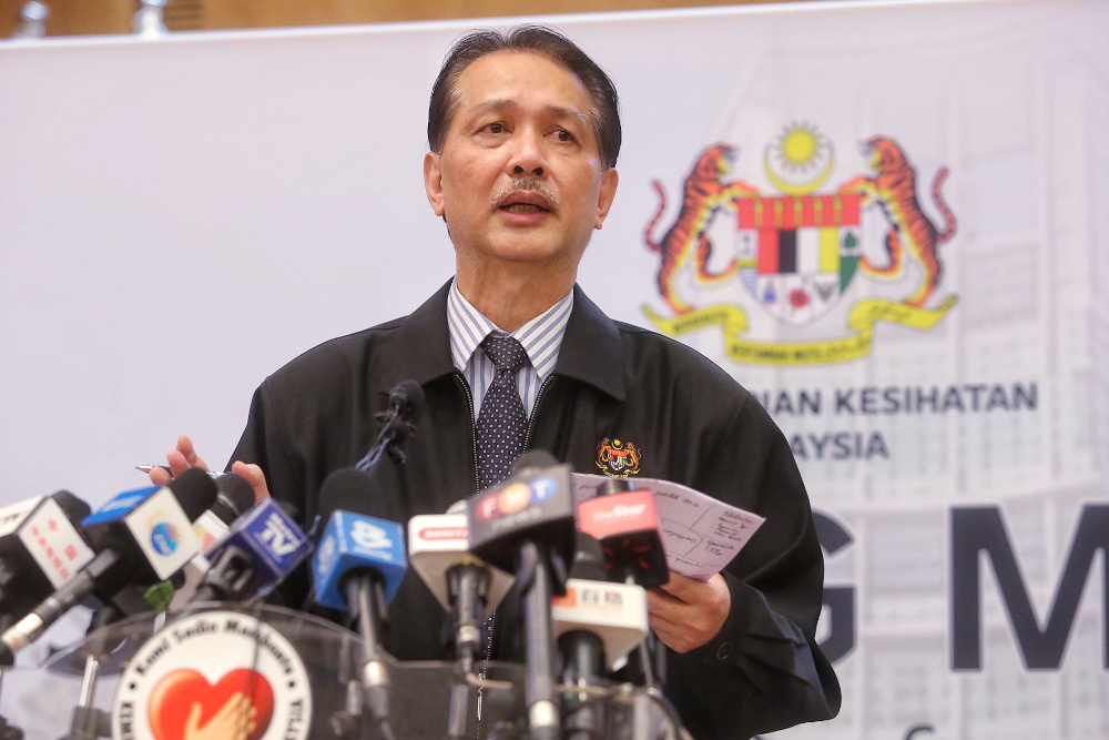 Health director-general Datuk Dr Noor Hisham Abdullah speaks during a press conference on Covid-19 in Putrajaya April 20, 2020. u00e2u20acu201d Picture by Choo Choy May