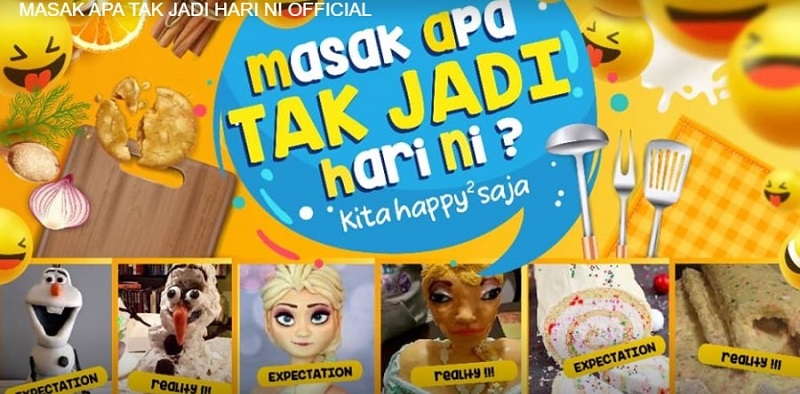 The Masak Apa Tak Jadi Hari Ini Official is aimed at bringing laughter to people by portraying failed food attempts made by Malaysians. u00e2u20acu201d Screen capture via Facebook/Masak Apa Tak Jadi Hari Ini Official