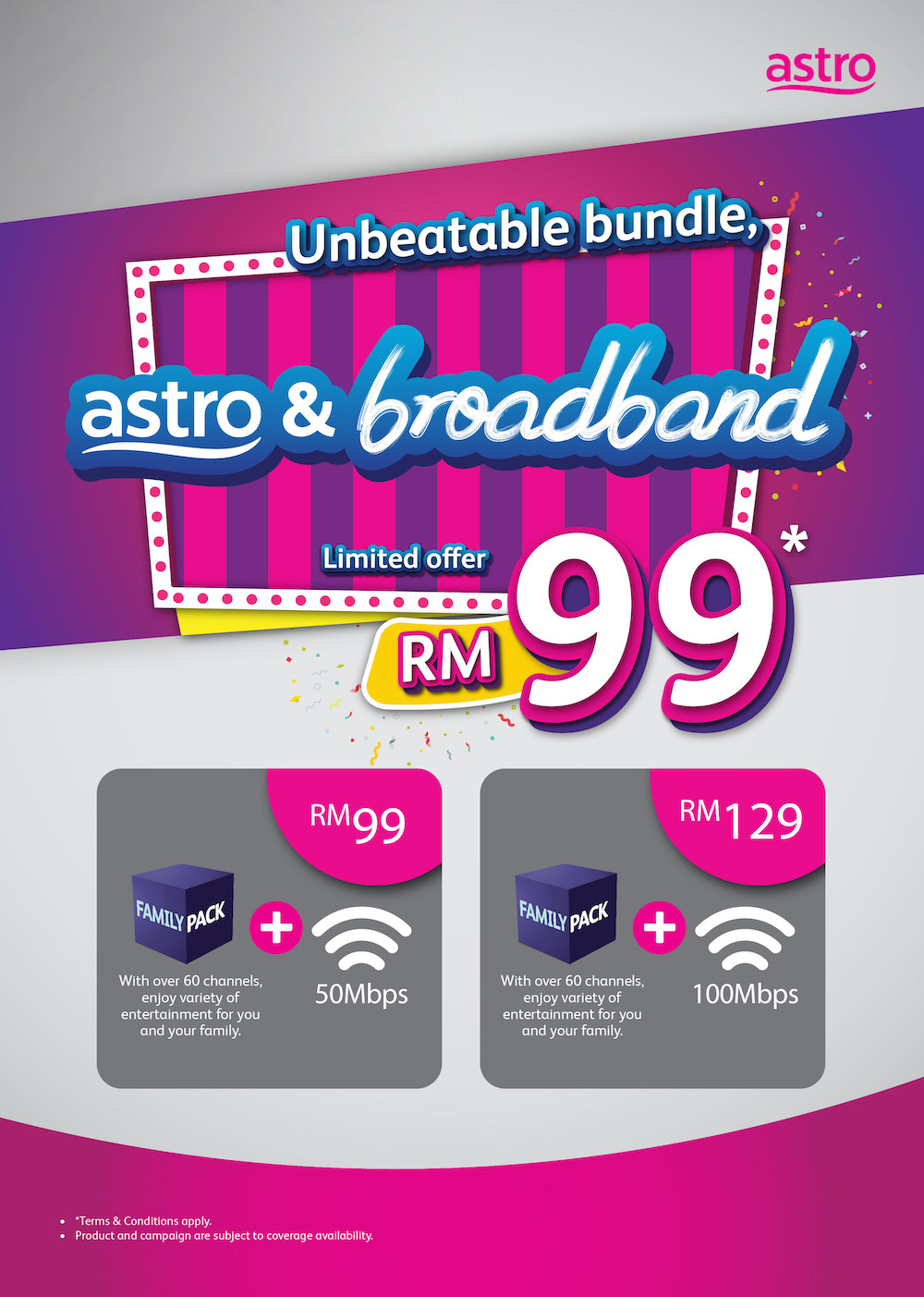 Astro’s unbeatable bundles offer high-speed Internet, over 60 Astro channels and thousands of On Demand titles. — Picture courtesy of Astro