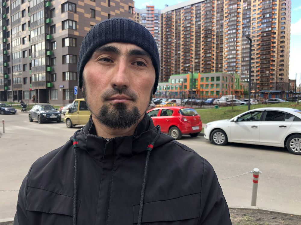 Ibragim Artykov, builder from Tajikistan, poses for a picture during an interview amid the outbreak of the coronavirus disease (COVID-19) on the outskirts of Moscow April 21, 2020. u00e2u20acu201d Reuters picn n