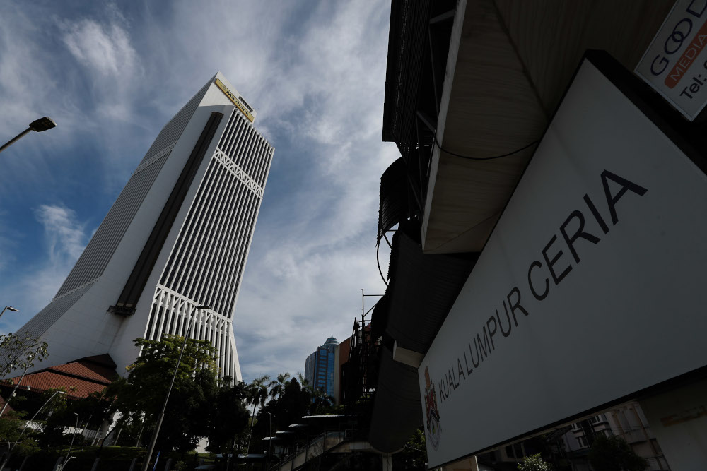 Maybank Tower is pictured at Jalan Pudu in Kuala Lumpur April 24, 2020. u00e2u20acu201d Picture by Ahmad Zamzahuri