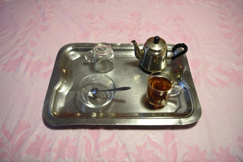 A tray containing a cup of black tea, an item that has been in short supply in Afghanistan as a result of the Covid-19 novel coronavirus, in Kabul. u00e2u20acu201d AFP pic
