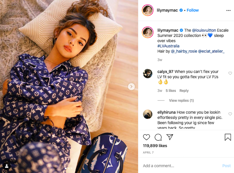 Australian model @lilymaymac shows that stylish can be very comfortable. u00e2u20acu201d Picture courtesy of Instagram/lilymaymac