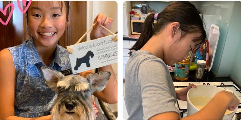 The 11-year-old has been hands-on with every aspect of the business, from cooking the waffles to designing the flyers herself. — Picture from Facebook/IAPWAPenang