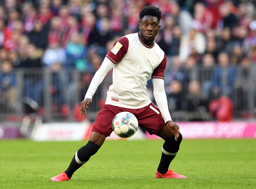 In this file photo taken March 8, 2020 Bayern Munichu00e2u20acu2122s Canadian midfielder Alphonso Davies plays the ball during the German first division Bundesliga football match FC Bayern Munich v FC Augsburg in Munich, southern Germany. u00e2u20acu201d AFP pic 