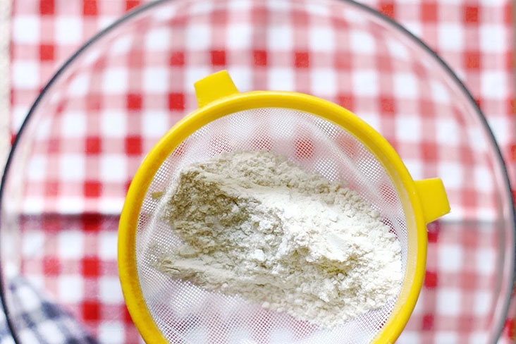 It always helps to sift your flour to prevent lumps in your batter