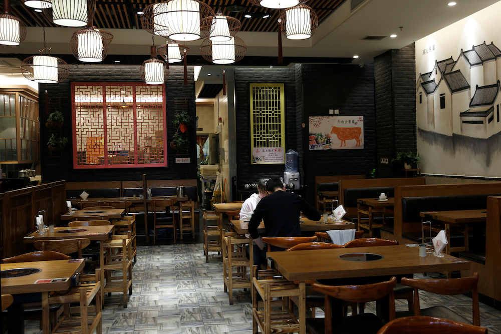 Customers are seen at a beef hotpot restaurant in Beijing, as the spread of the novel coronavirus disease (Covid-19) continues in the country, China April 7, 2020. u00e2u20acu201d Reuters picnnn
