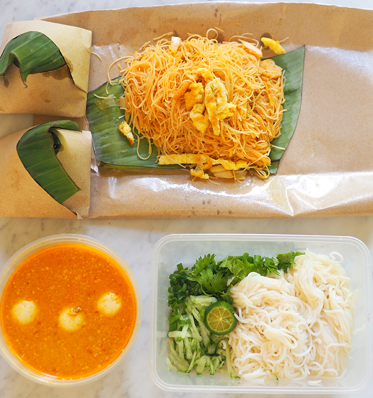 You get to heat up your 'laksa' broth as it is separated from the noodles.