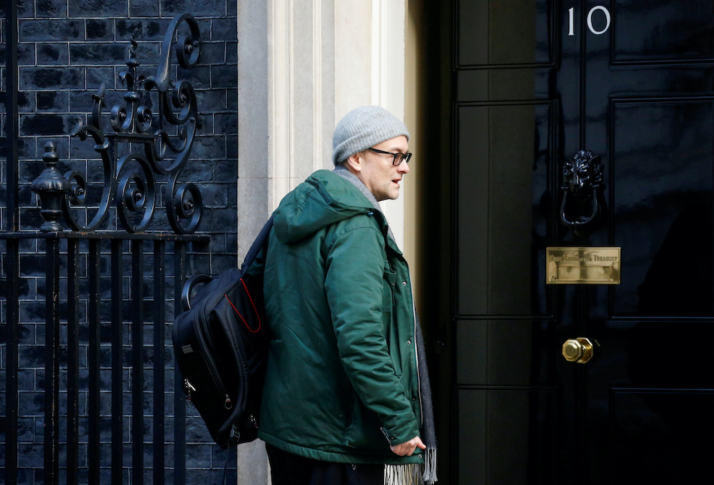 File photo of Dominic Cummings, special adviser to British Prime Minister Boris Johnson arriving for a cabinet meeting to address the governmentu00e2u20acu2122s response to the global Covid-19 coronavirus outbreak, at Downing Street in London, Britain March 12, 2020.