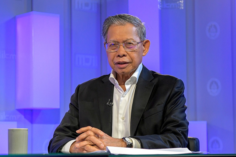 Minister in the Prime Ministeru00e2u20acu2122s Department (Economy) Datuk Seri Mustapa Mohamed speaks during a Bernama TV interview in Kuala Lumpur March 29, 2020. u00e2u20acu201d Bernama pic