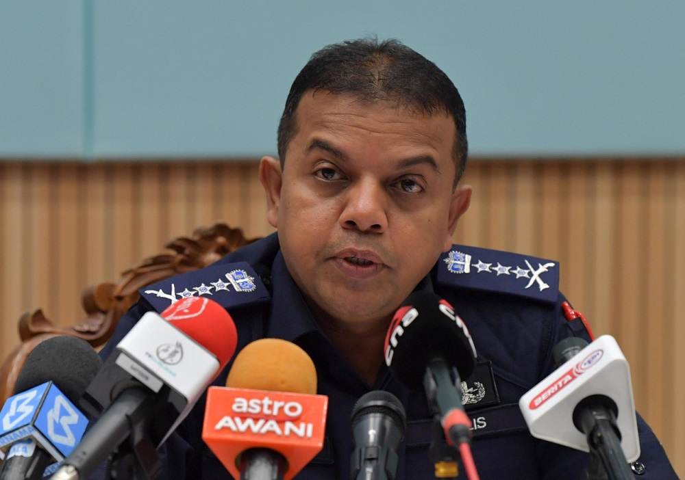Johor police chief Datuk Ayob Khan Mydin Pitchay during a press conference in Johor Baru April 1, 2020. u00e2u20acu201d Bernama pic