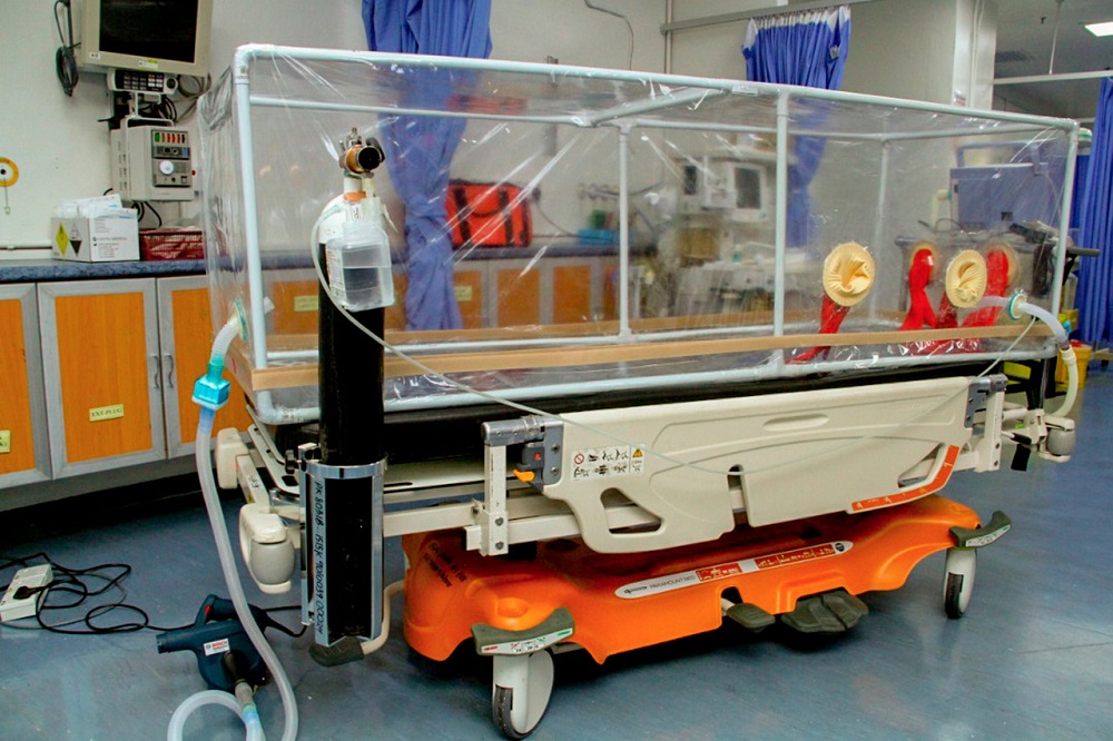 A view of the transport tool developed by Universiti Sains Malaysia Hospital called the u00e2u20acu02dcCovid-TTu00e2u20acu2122 or u00e2u20acu02dcCovid Transport-Toolu00e2u20acu2122 in Kota Baru April 13, 2020. u00e2u20acu201d Bernama pic