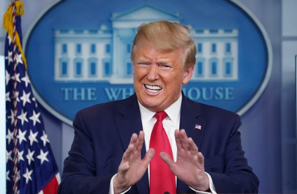 US President Donald Trump speaks during the daily coronavirus task force briefing at the White House in Washington April 6, 2020. u00e2u20acu2022 Reuters pic