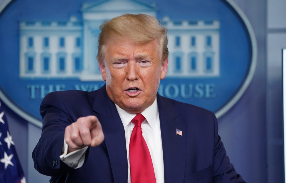 US President Donald Trump speaks during the daily coronavirus task force briefing at the White House in Washington April 6, 2020. u00e2u20acu2022 Reuters pic