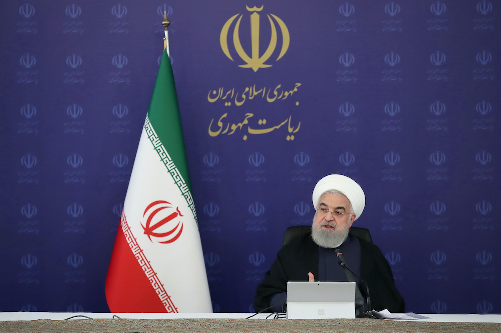 Iranian President Hassan Rouhani speaks during the cabinet meeting, as the spread of the coronavirus disease (Covid-19) continues, in Tehran, Iran, April 8, 2020. u00e2u20acu201d Reuters pic