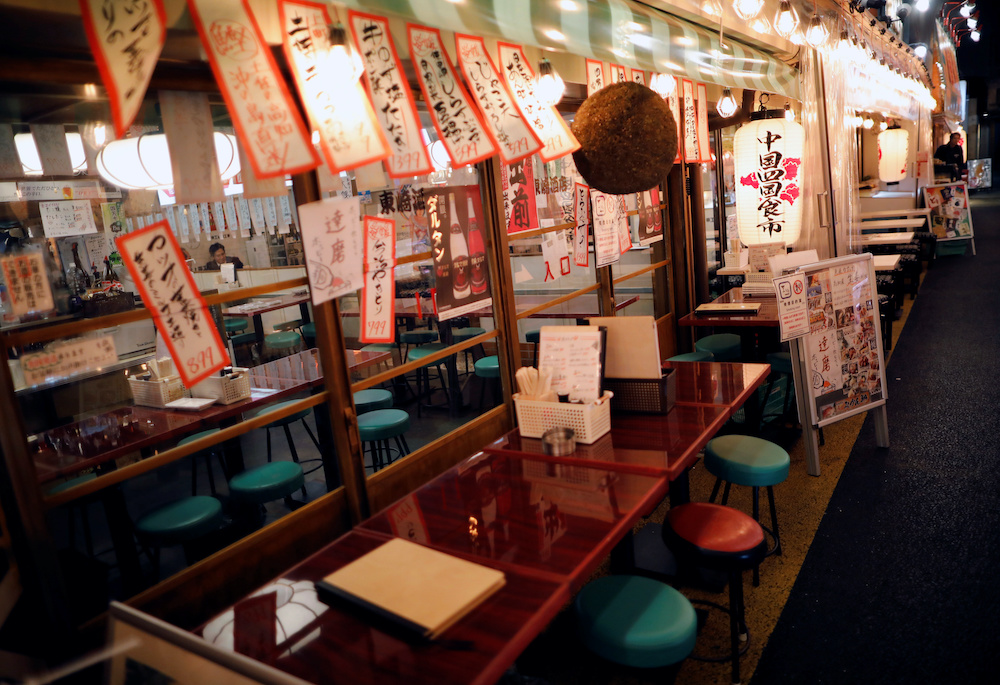 Empty seats are seen at a restaurant, following the outbreak of the coronavirus disease (Covid-19), at Ginza shopping and amusement district in Tokyo, Japan April 2, 2020. u00e2u20acu201d Reuters picnn