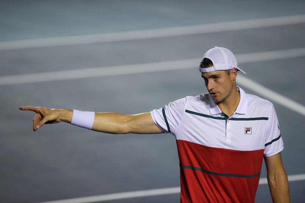 File photo taken on February 28, 2020 shows USAu00c2u00b4s John Isner reacting during their Mexico ATP Open 500 men's semi-final singles tennis match against USAu00c2u00b4s Taylor Fritz (out of frame) in Acapulco, Mexico. u00e2u20acu201d AFP pic
