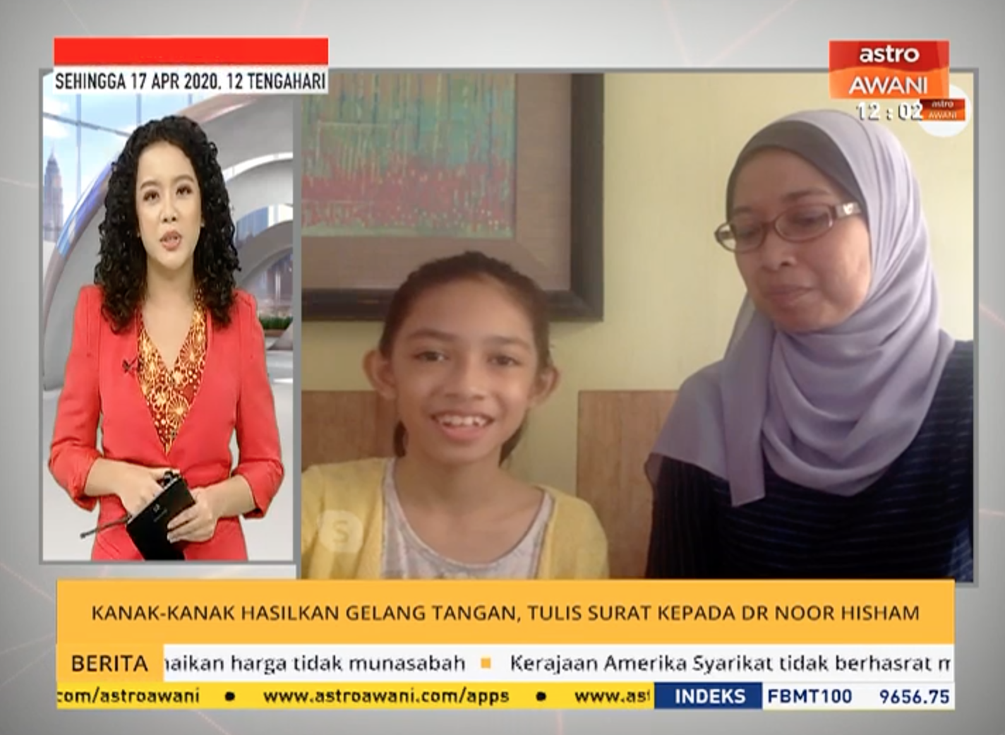 Screenshot of Lara Khadijah McAfee and her mother Mutiara Jusuf McAffee during their interview with Astro Awani today. u00e2u20acu2022 Picture via Facebook/MutiaraJusufMcAfee