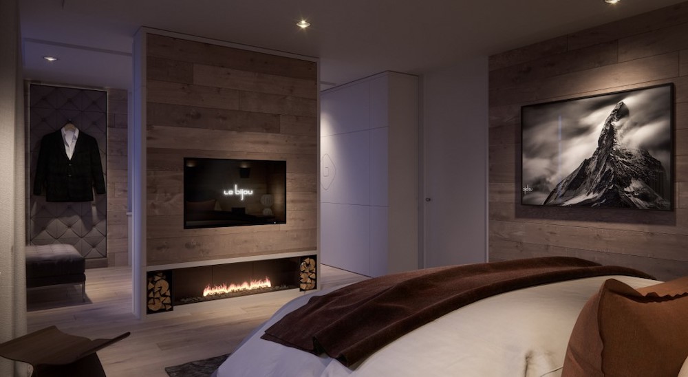 This handout picture made available on April 3, 2020 by a high-end operator of serviced apartments Le Bijou Hotel & Resort AG shows the living room of a luxury apartment in downtown Zurich. — AFP pic