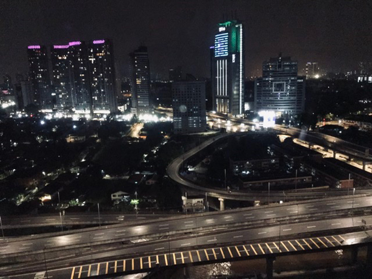 A window to the outside world during the mandatory 14-day quarantine period.