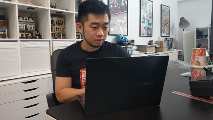 The creative process: Ng at work in his studio