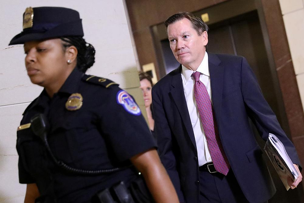 Intelligence Community Inspector General Michael Atkinson arrives to testify at a House Intelligence Committee closed-door hearing on Capitol Hill in Washington October 4, 2019. u00e2u20acu201d Reuters pic
