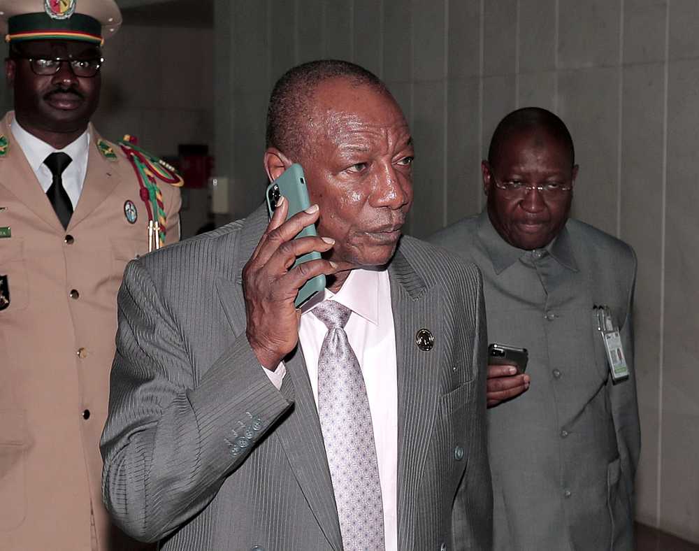 Guinea's President Alpha Conde arrives for a meeting at the Heads of State and Government of the African Union (AU) meeting in Addis Ababa, Ethiopia February 10, 2020. u00e2u20acu201d Reuters pic