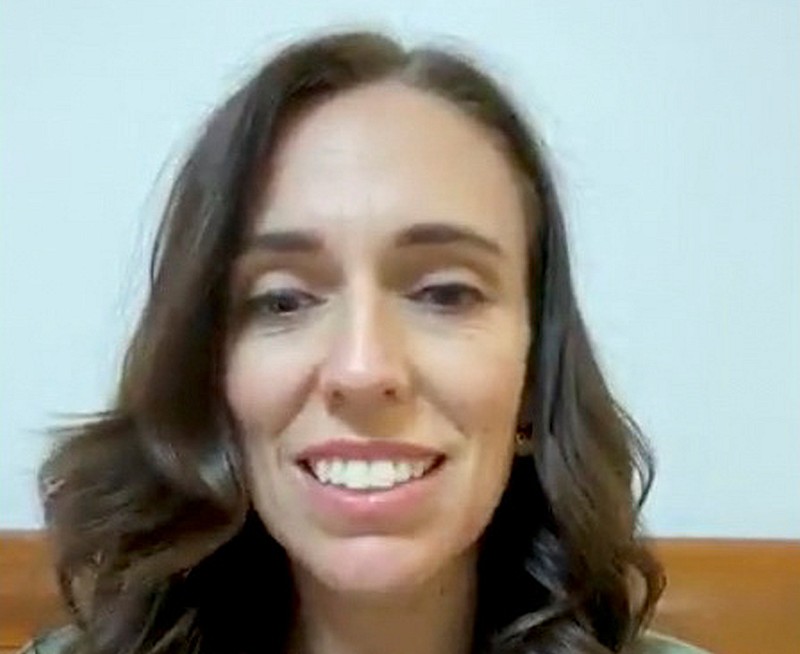 New Zealand's Prime Minister Jacinda Ardern speaks to New Zealanders, amid a lockdown to control Covid-19 outbreak, at Wellington, New Zealand, March 25, 2020. u00e2u20acu201d Video image from Jacinda Ardern via Reuters