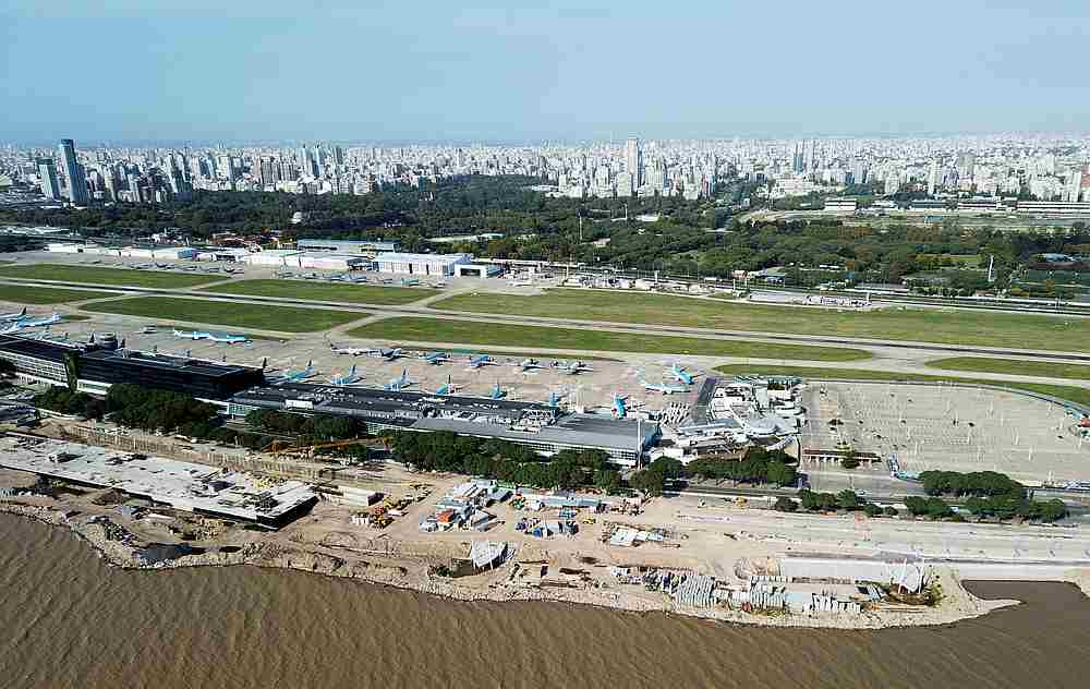 Aerolineas Argentinas' passenger planes are seen parked on the runway of the Jorge Newbery airport, as the spread Covid-19 continues, in Buenos Aires, Argentina April 21, 2020. — Reuters pic