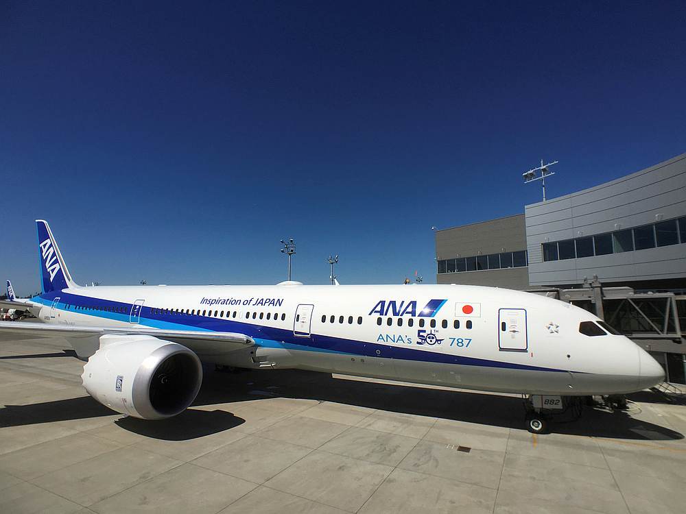 A Boeing 787-9 jet ready for delivery to ANA Holdings Ltd is seen at Boeing's delivery centre in Everett, Washington August 17, 2016. u00e2u20acu201d Reuters pic