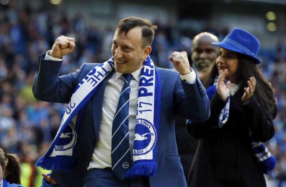 nBrightonu00e2u20acu2122s Chairman Tony Bloom is pictured at the Sky Bet Championship Brighton & Hove Albion v Bristol City match at The American Express Community Stadium, April 29, 2017. u00e2u20acu201dAction Images/Paul Childs Livepic via Reuters
