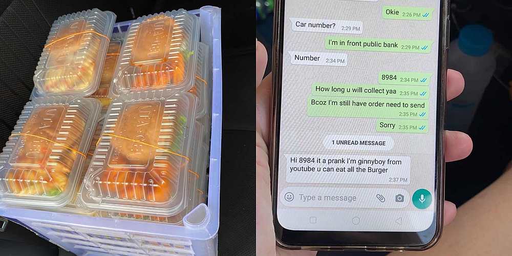 Wong had spent hours preparing 20 sets for a fake customer who told her to 'eat all the burgers' after failing to show up at the drop-off location. u00e2u20acu201d Pictures from Facebook/sherleyyu2005