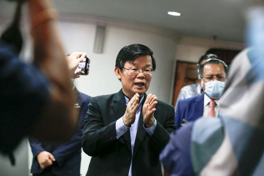 Penang Chief Minister Chow Kon Yeow speaks to reporters after  launching the u00e2u20acu02dcJom Beli Onlineu00e2u20acu2122 platform in Komtar, George Town April 7, 2020. u00e2u20acu201d Picture by Sayuti Zainudin 