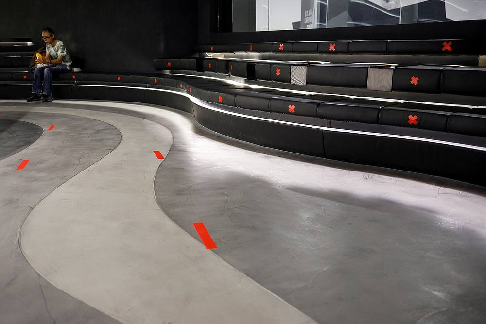 A taped up area to encourage social distancing is pictured at a mall, as the spread of Covid-19 continues in Singapore April 1, 2020. u00e2u20acu201d Reuters pic