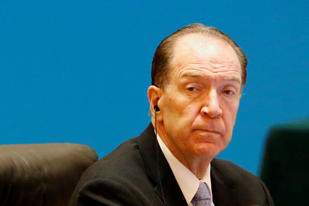 World Bank President David Malpass attends the u00e2u20acu02dc1+6u00e2u20acu2122 Roundtable meeting at the Diaoyutai state guesthouse in Beijing, China November 21, 2019. u00e2u20acu201d Reuters pic