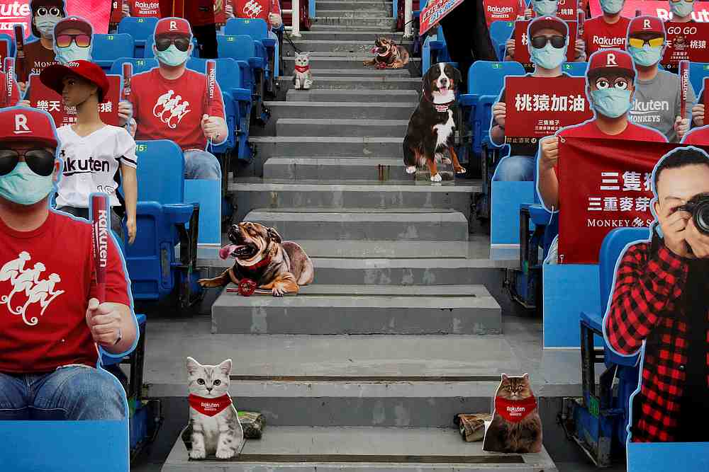 Dummies replaced audience due to the outbreak of Covid-19 at the first professional baseball league game of the season at Taoyuan International baseball stadium in Taoyuan city, Taiwan April 11, 2020. u00e2u20acu201d Reuters pic