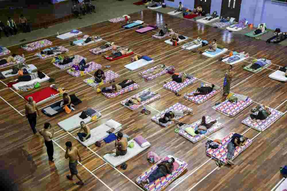 Homeless people get settled in a temporary shelter after they were shifted by DBKL officials during the MCO at the u00e2u20acu02dcPusat Komuniti Sentul Perdanau00e2u20acu2122 in Kuala Lumpur April 1, 2020. u00e2u20acu2022 Picture by Yusof Mat Isa