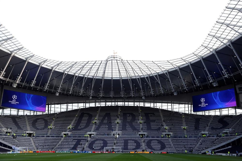 General view inside Tottenham Hotspur Stadium before the Champions League Quarter Final First Leg match Tottenham Hotspur v Manchester City, April 9, 2019. u00e2u20acu201d Action Images via Reuters