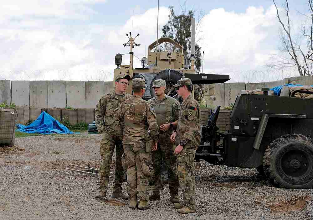 US soldiers are seen before a handover ceremony at the Nineveh presidential palace, in Nineveh, Iraq March 30, 2020. u00e2u20acu201d Reuters pic