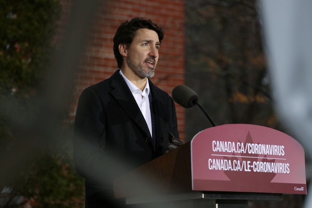 Canadian Prime Minister Justin Trudeau speaks during a news conference on Covid-19 situation in Canada from his residence March 29, 2020 in Ottawa, Canada. u00e2u20acu201d AFP pic